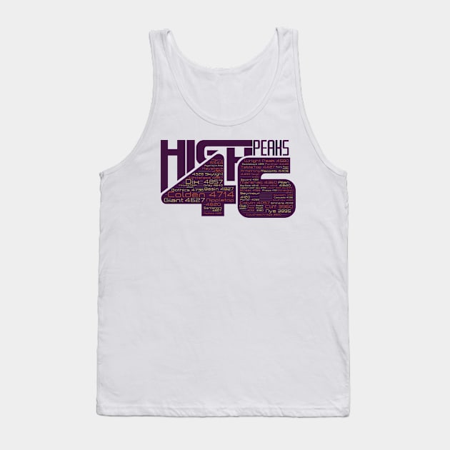 Adirondack High Peaks 46 version 1 Tank Top by beckhorn